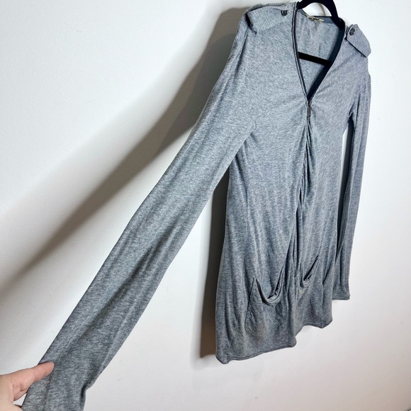 Burberry Ruched Cotton/Wool Jersey Zip Cardigan - Picture 5 of 13